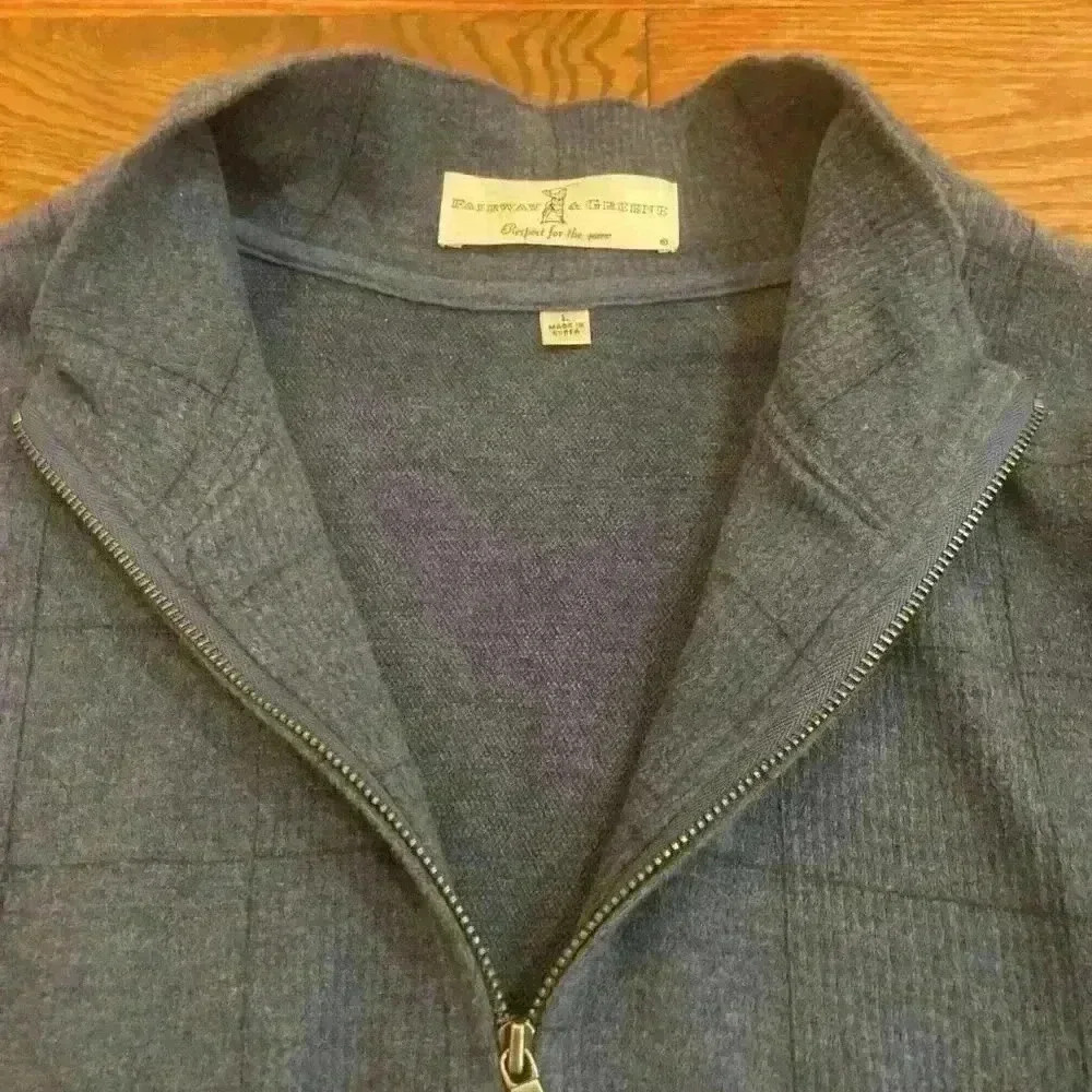 Fairway & Greene quarter zip luxury pullover size Large Pristine - Picture 10 of 12
